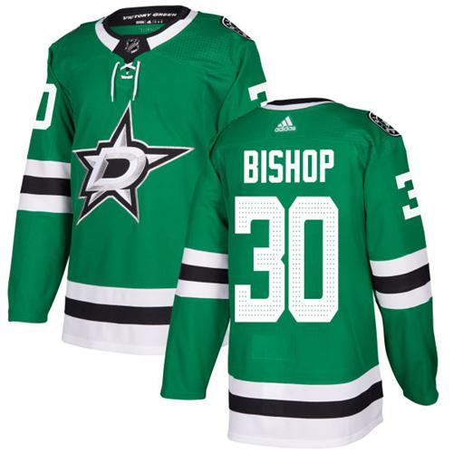 Adidas Men Dallas Stars #30 Ben Bishop Green Home Authentic Stitched NHL Jersey->dallas stars->NHL Jersey